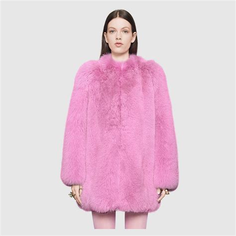 gucci faux fur coat pink|vintage Gucci fur coat.